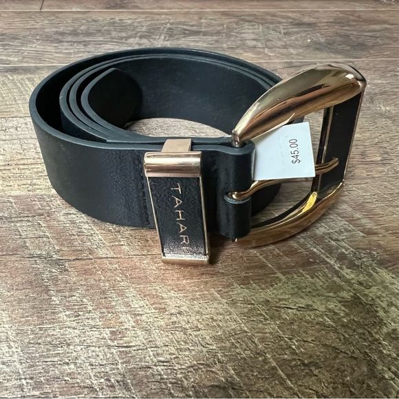 Tahari Material Girl Belt-black with gold NWT🏷 - Picture 5 of 11